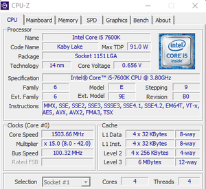CPU-Z Z270 i5-7600K